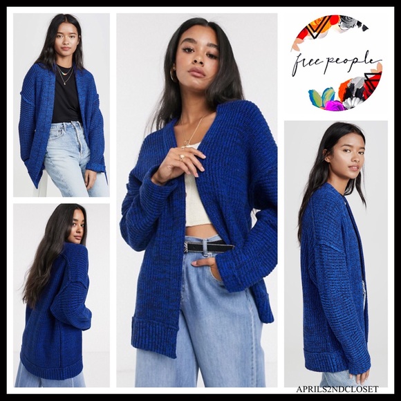 FREE PEOPLE CARDI SLOUCHY OVERSIZED CARDIGAN A3C - Picture 7 of 16
